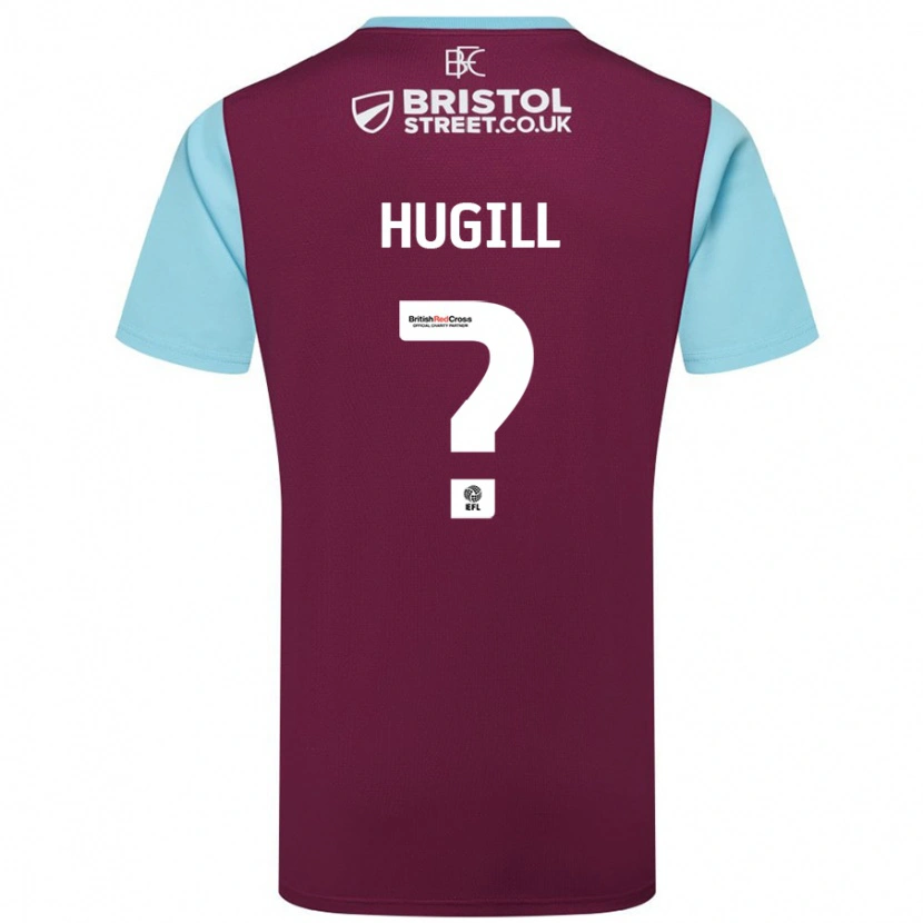 Danxen Mann Will Hugill #0 Burgund Himmelblå Hjemmetrøye Drakt Trøye 2024/25 Skjorter T-Skjorte