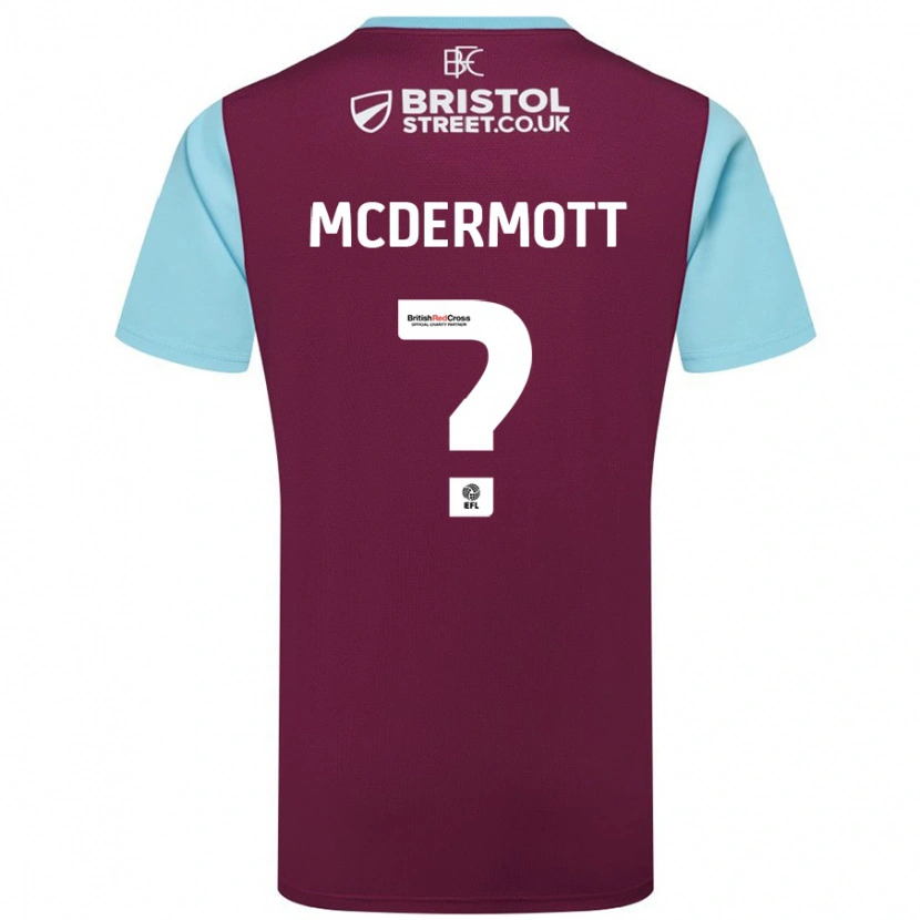Danxen Mann Tommy Mcdermott #0 Burgund Himmelblå Hjemmetrøye Drakt Trøye 2024/25 Skjorter T-Skjorte