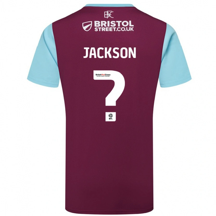 Danxen Mann Luca Jackson #0 Burgund Himmelblå Hjemmetrøye Drakt Trøye 2024/25 Skjorter T-Skjorte