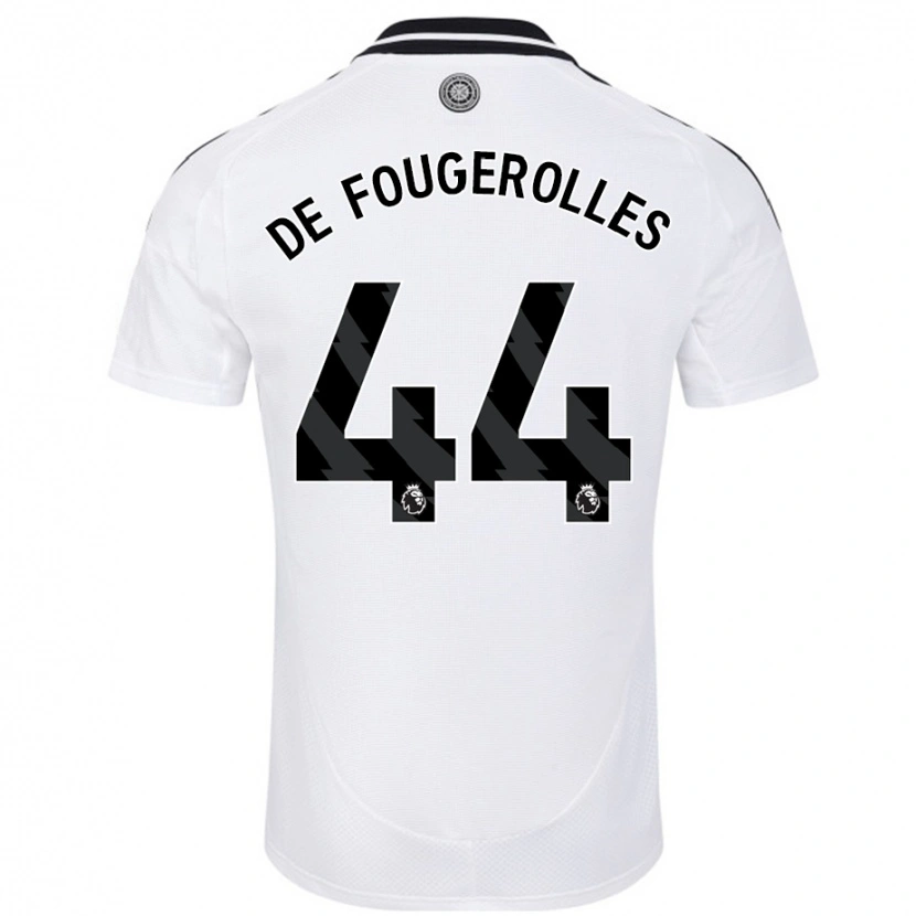 Danxen Mann Luc De Fougerolles #44 Hvit Hjemmetrøye Drakt Trøye 2024/25 Skjorter T-Skjorte