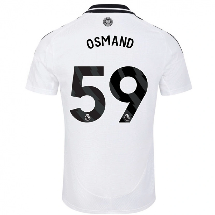 Danxen Mann Callum Osmand #59 Hvit Hjemmetrøye Drakt Trøye 2024/25 Skjorter T-Skjorte