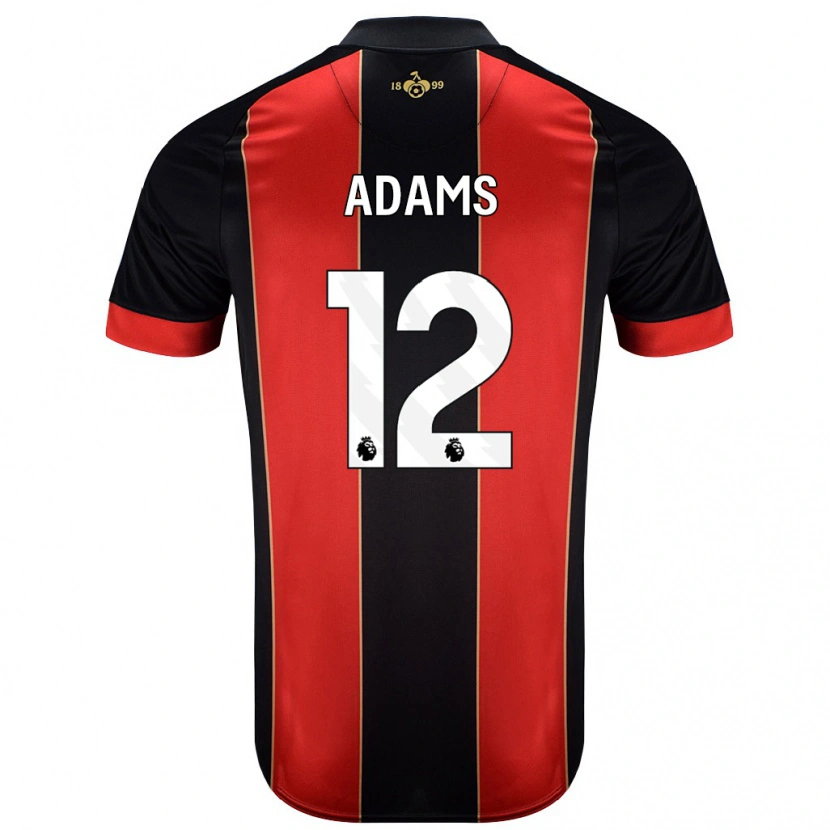 Danxen Mann Tyler Adams #12 Rød Svart Hjemmetrøye Drakt Trøye 2024/25 Skjorter T-Skjorte