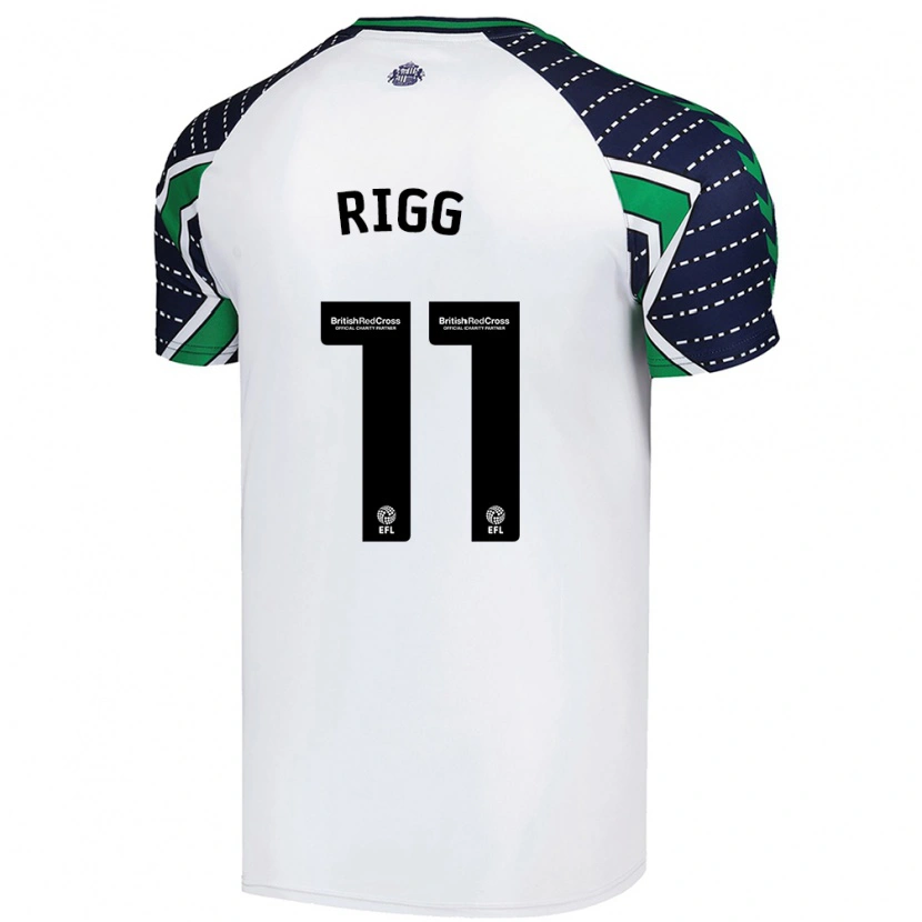 Danxen Mann Chris Rigg #11 Hvit Bortetrøye Drakt Trøye 2024/25 Skjorter T-Skjorte