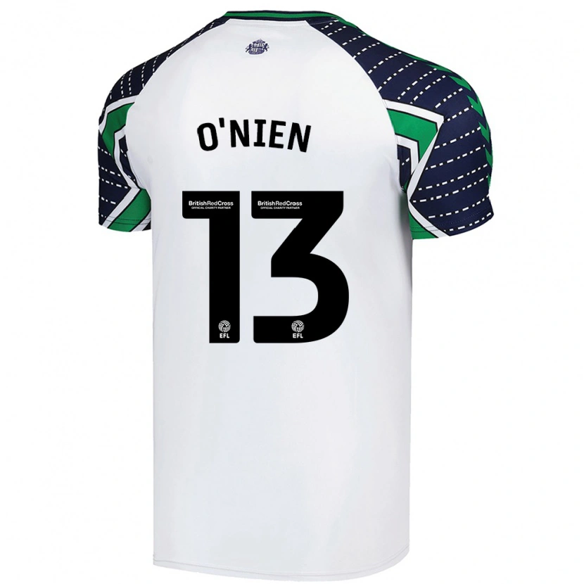 Danxen Mann Luke O'nien #13 Hvit Bortetrøye Drakt Trøye 2024/25 Skjorter T-Skjorte