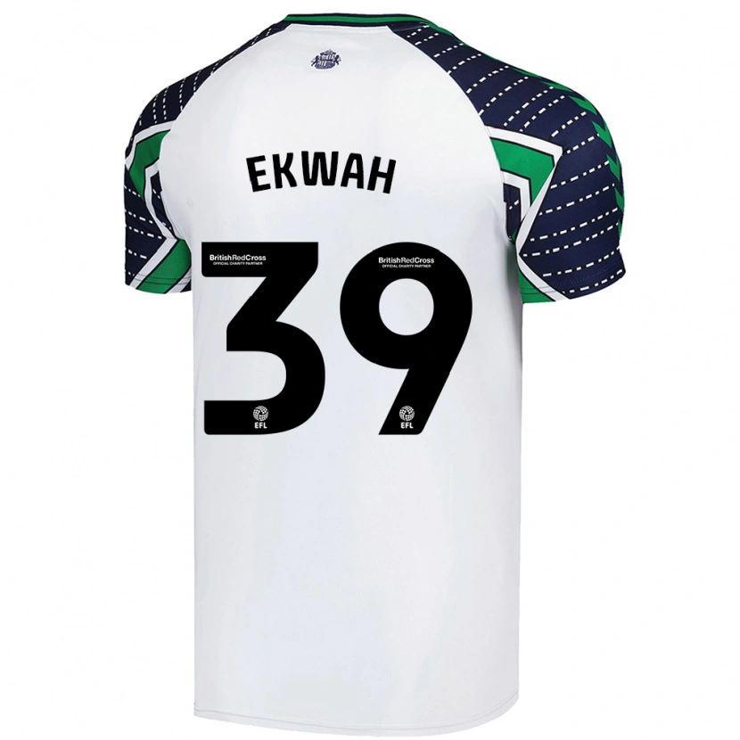 Danxen Mann Pierre Ekwah #39 Hvit Bortetrøye Drakt Trøye 2024/25 Skjorter T-Skjorte