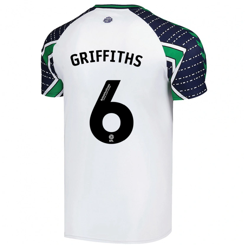 Danxen Mann Louise Griffiths #6 Hvit Bortetrøye Drakt Trøye 2024/25 Skjorter T-Skjorte