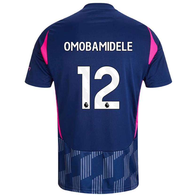 Danxen Mann Andrew Omobamidele #12 Kongeblå Rosa Bortetrøye Drakt Trøye 2024/25 Skjorter T-Skjorte