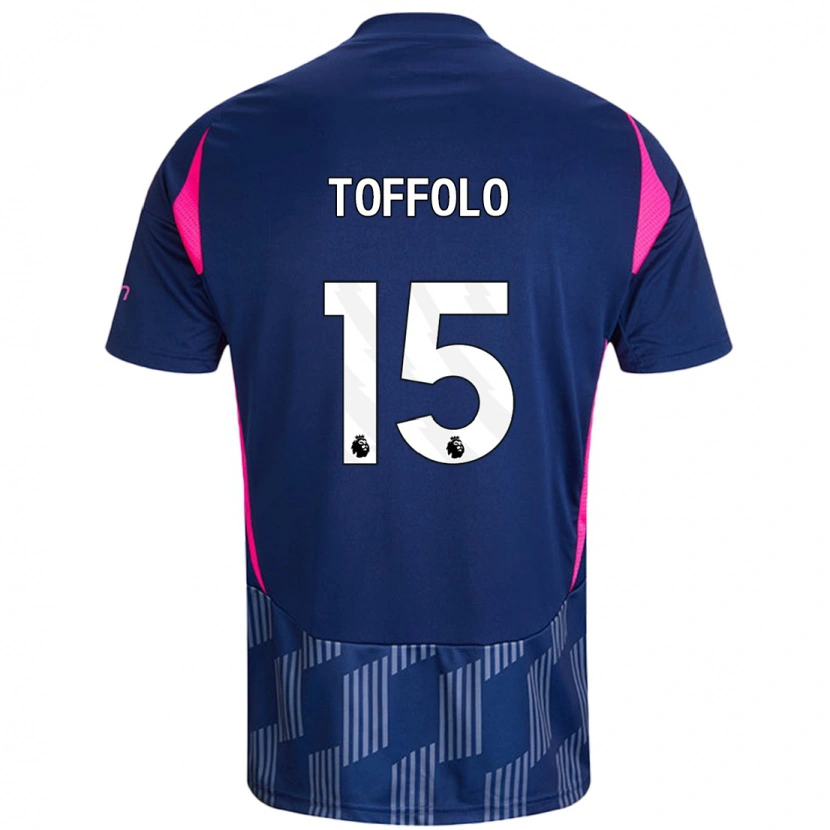 Danxen Mann Harry Toffolo #15 Kongeblå Rosa Bortetrøye Drakt Trøye 2024/25 Skjorter T-Skjorte