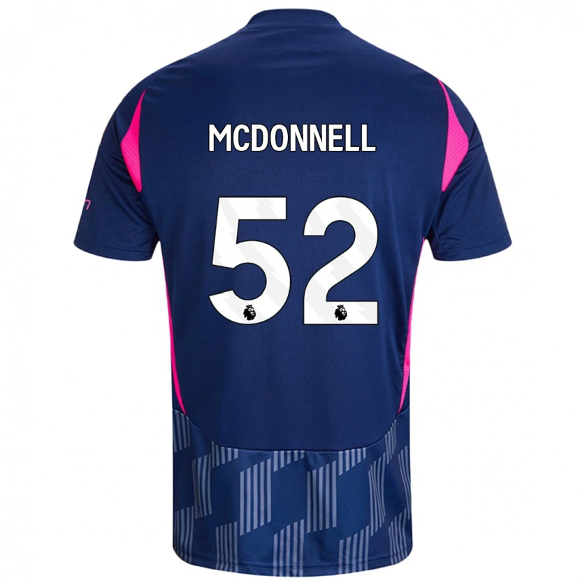 Danxen Mann Jamie Mcdonnell #52 Kongeblå Rosa Bortetrøye Drakt Trøye 2024/25 Skjorter T-Skjorte