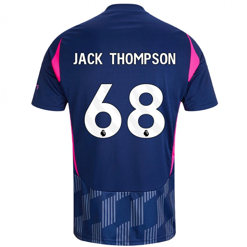 Danxen Mann Jack Thompson #68 Kongeblå Rosa Bortetrøye Drakt Trøye 2024/25 Skjorter T-Skjorte