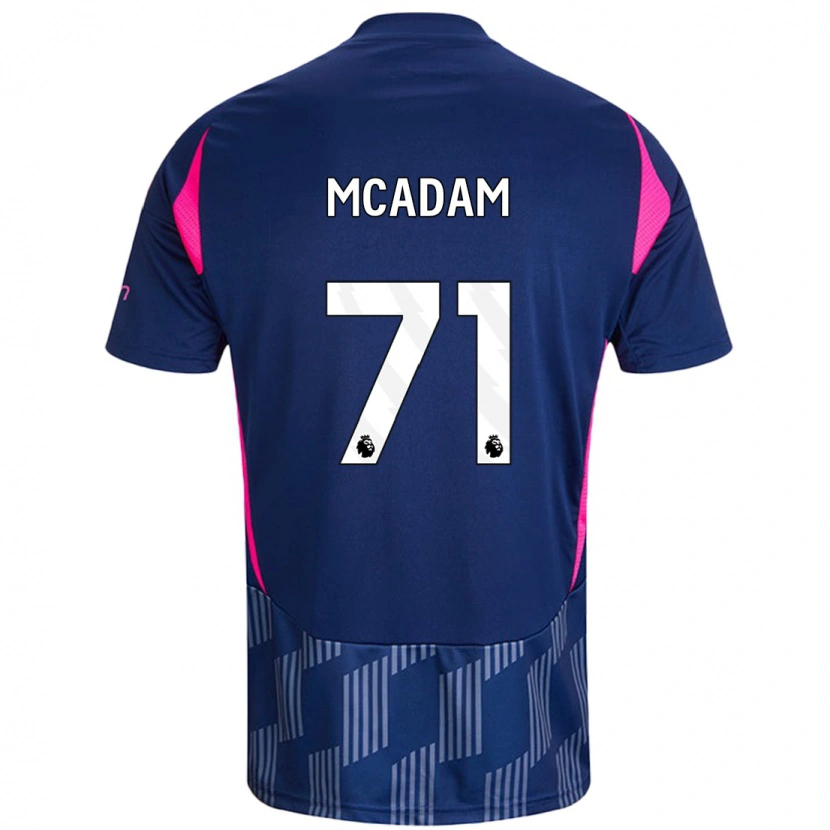 Danxen Mann Kyle Mcadam #71 Kongeblå Rosa Bortetrøye Drakt Trøye 2024/25 Skjorter T-Skjorte