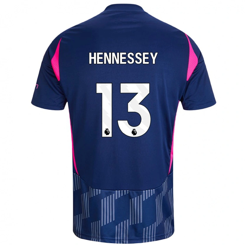 Danxen Mann Wayne Hennessey #13 Kongeblå Rosa Bortetrøye Drakt Trøye 2024/25 Skjorter T-Skjorte