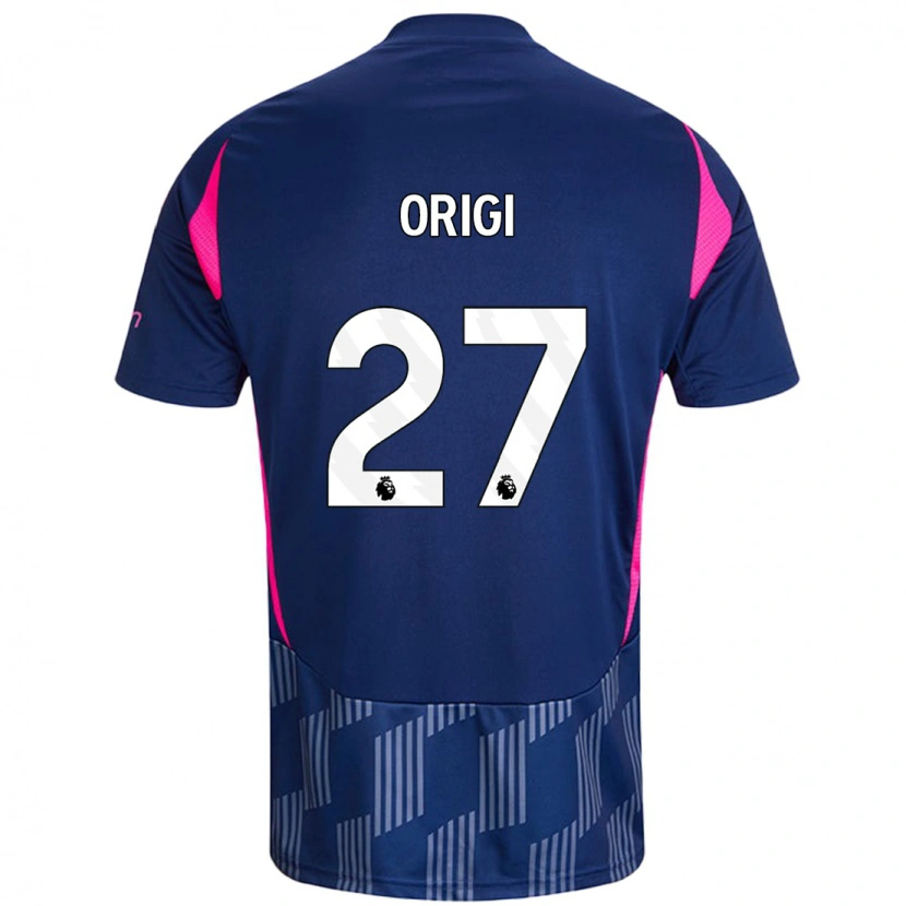 Danxen Mann Divock Origi #27 Kongeblå Rosa Bortetrøye Drakt Trøye 2024/25 Skjorter T-Skjorte
