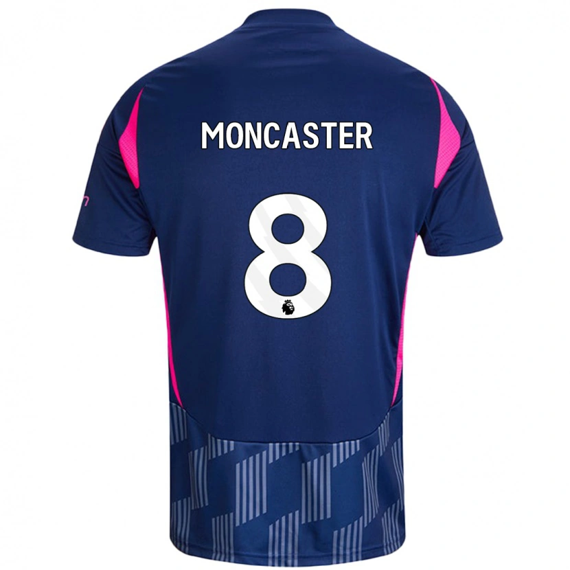 Danxen Mann Mai Moncaster #8 Kongeblå Rosa Bortetrøye Drakt Trøye 2024/25 Skjorter T-Skjorte