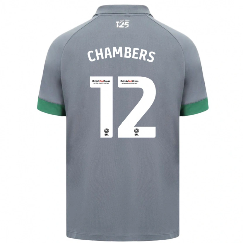 Danxen Mann Calum Chambers #12 Mørkegrå Bortetrøye Drakt Trøye 2024/25 Skjorter T-Skjorte