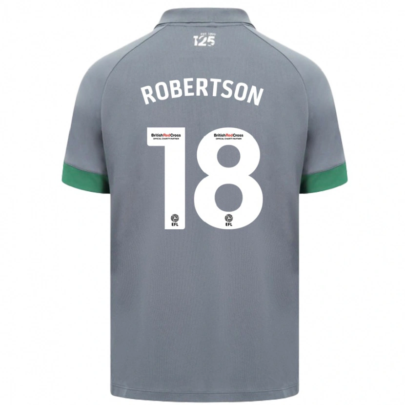Danxen Mann Alex Robertson #18 Mørkegrå Bortetrøye Drakt Trøye 2024/25 Skjorter T-Skjorte
