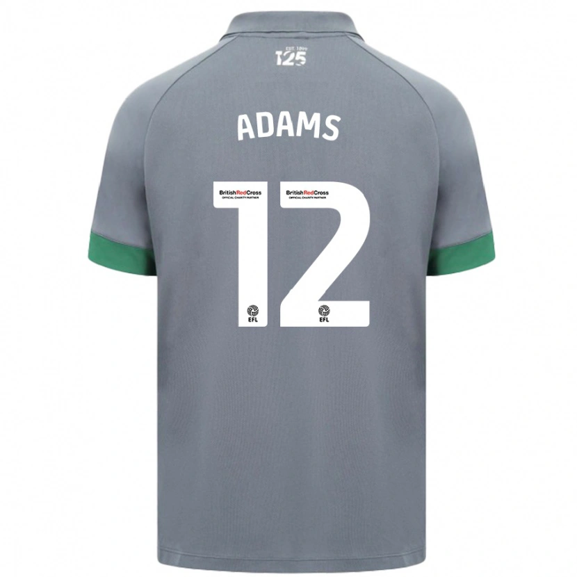 Danxen Mann Kelly Adams #12 Mørkegrå Bortetrøye Drakt Trøye 2024/25 Skjorter T-Skjorte