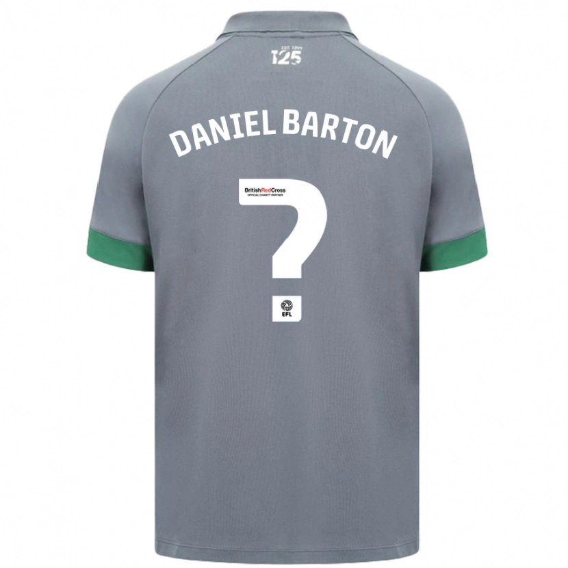 Danxen Mann Daniel Barton #0 Mørkegrå Bortetrøye Drakt Trøye 2024/25 Skjorter T-Skjorte