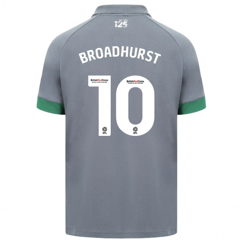 Danxen Mann Danielle Broadhurst #10 Mørkegrå Bortetrøye Drakt Trøye 2024/25 Skjorter T-Skjorte