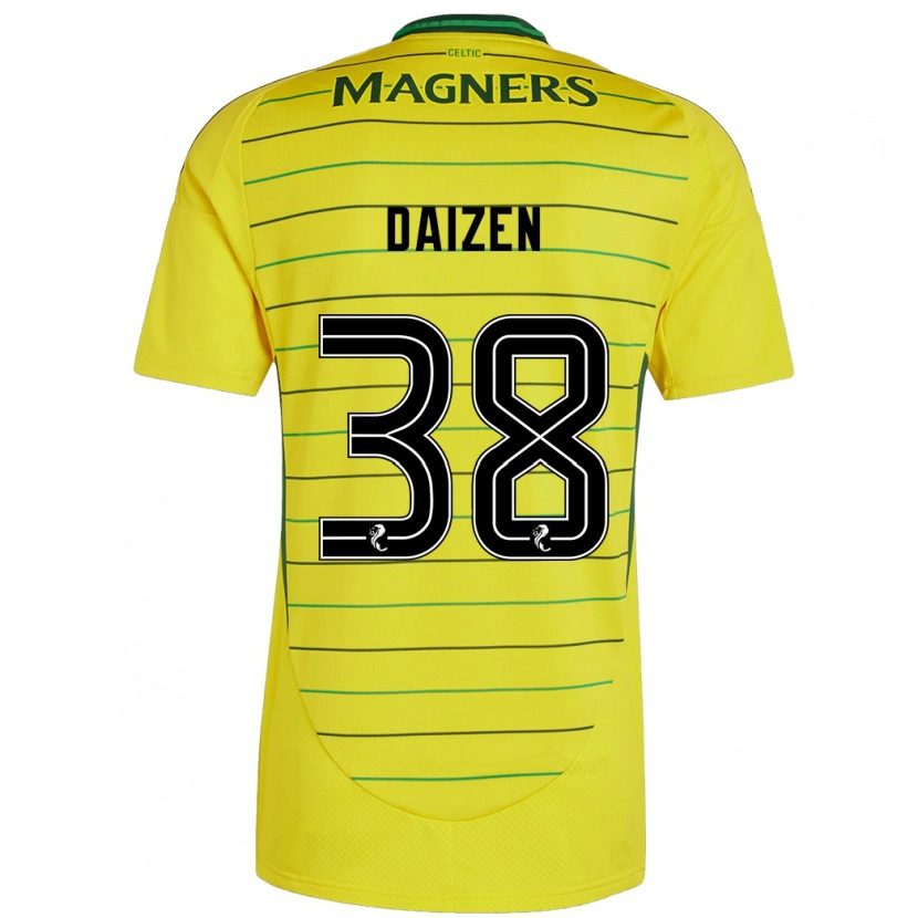 Danxen Mann Daizen Maeda #38 Gul Bortetrøye Drakt Trøye 2024/25 Skjorter T-Skjorte