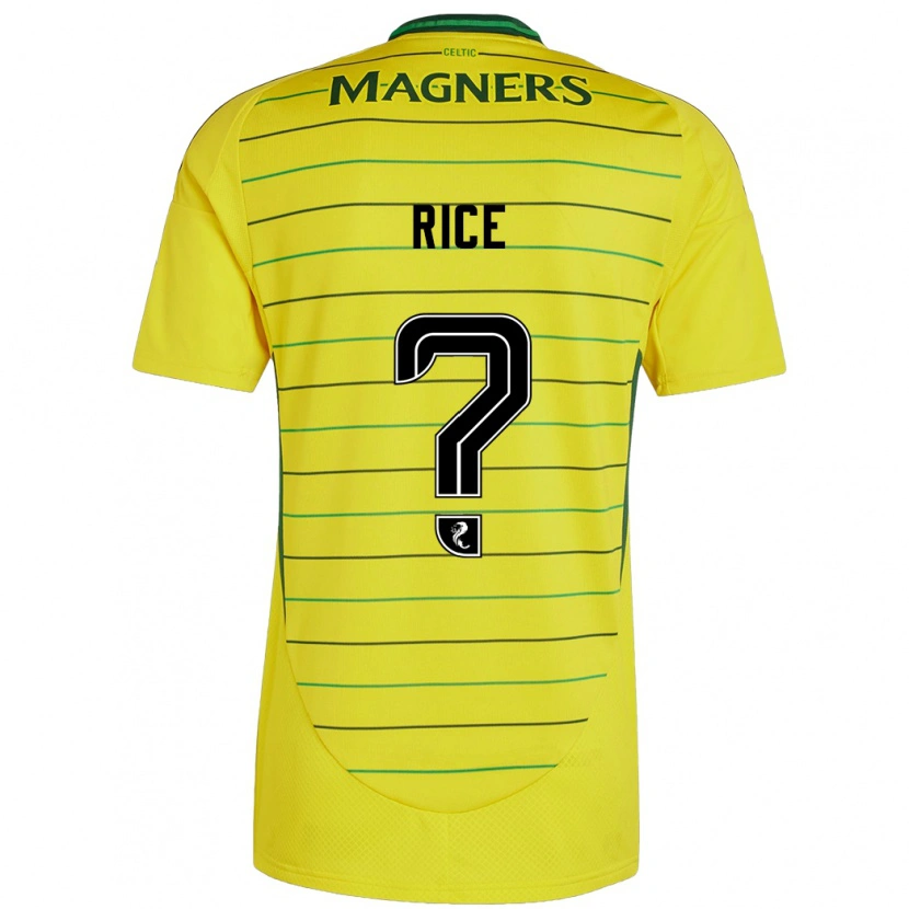 Danxen Mann Aidan Rice #0 Gul Bortetrøye Drakt Trøye 2024/25 Skjorter T-Skjorte