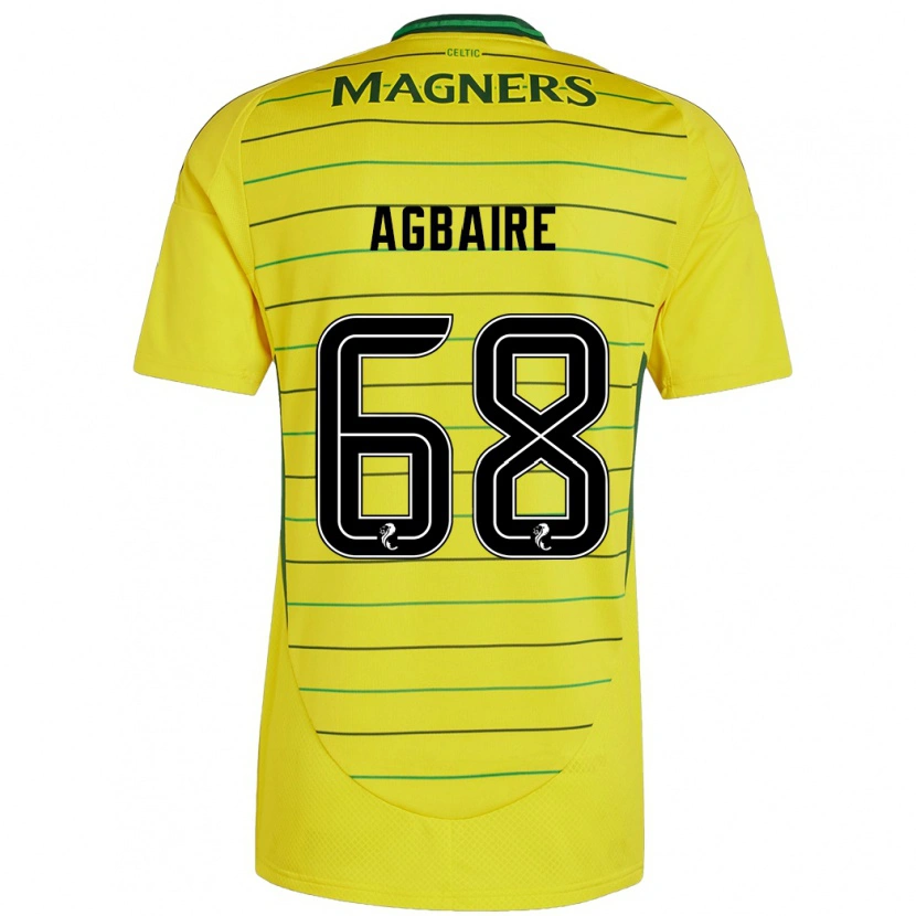 Danxen Mann Lenny Agbaire #68 Gul Bortetrøye Drakt Trøye 2024/25 Skjorter T-Skjorte