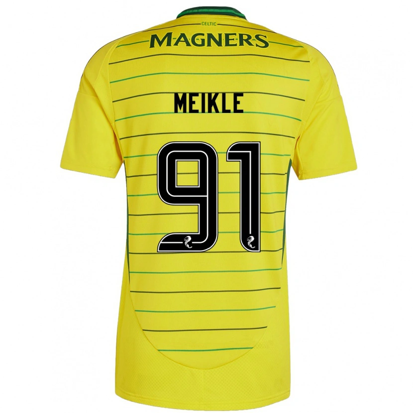 Danxen Mann Jamie Meikle #91 Gul Bortetrøye Drakt Trøye 2024/25 Skjorter T-Skjorte