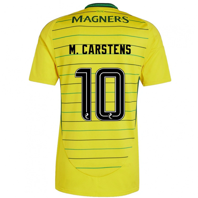 Danxen Mann Mathilde Carstens #10 Gul Bortetrøye Drakt Trøye 2024/25 Skjorter T-Skjorte