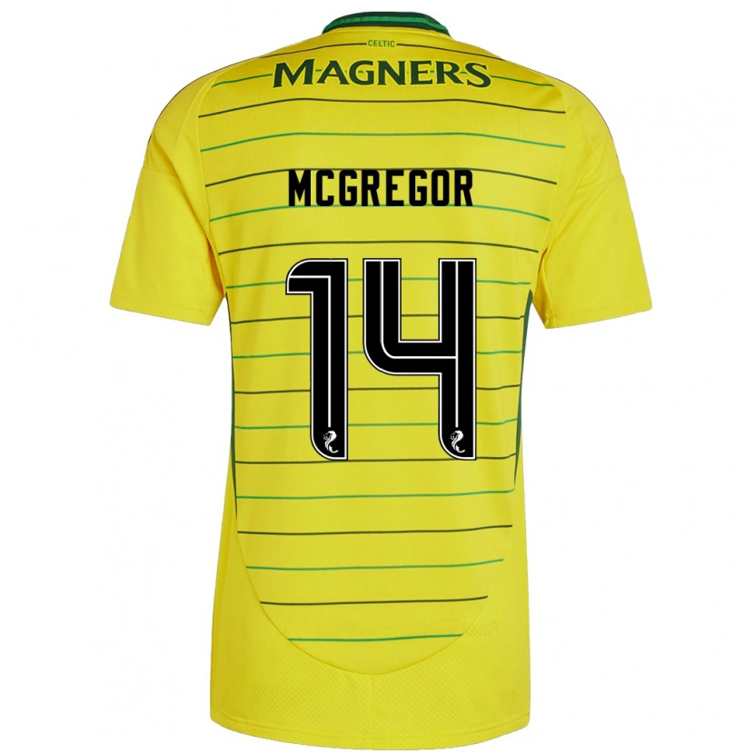 Danxen Mann Shannon Mcgregor #14 Gul Bortetrøye Drakt Trøye 2024/25 Skjorter T-Skjorte
