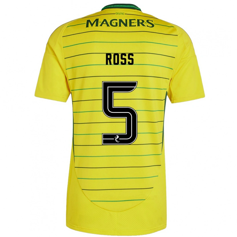 Danxen Mann Natalie Ross #5 Gul Bortetrøye Drakt Trøye 2024/25 Skjorter T-Skjorte