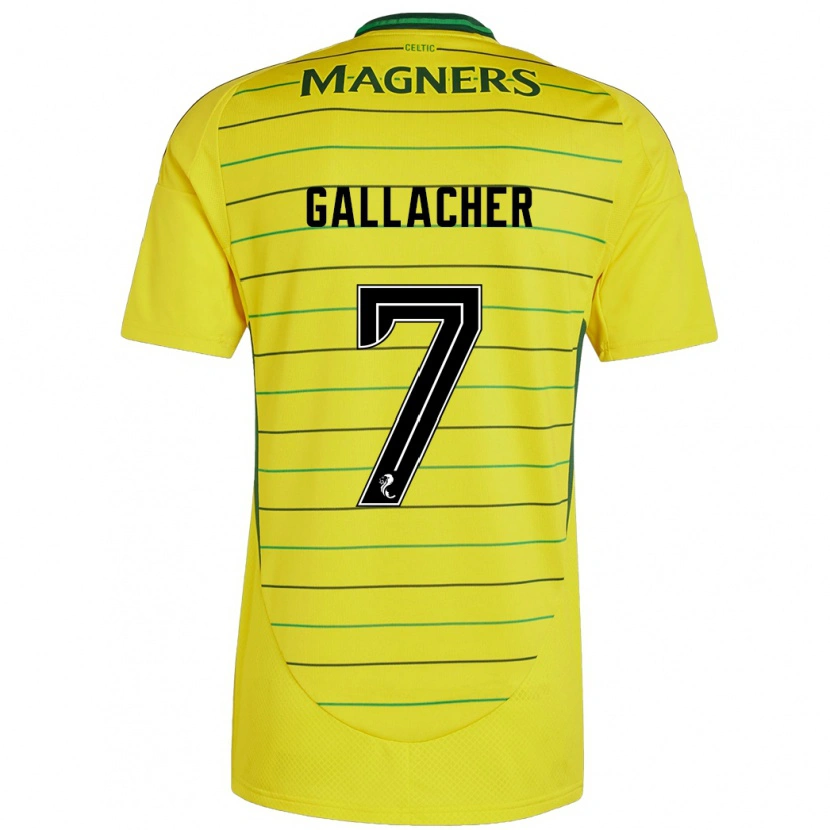 Danxen Mann Amy Gallacher #7 Gul Bortetrøye Drakt Trøye 2024/25 Skjorter T-Skjorte