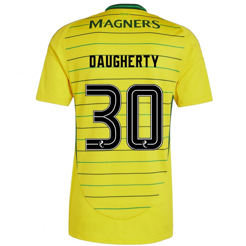 Danxen Mann Kelsey Daugherty #30 Gul Bortetrøye Drakt Trøye 2024/25 Skjorter T-Skjorte