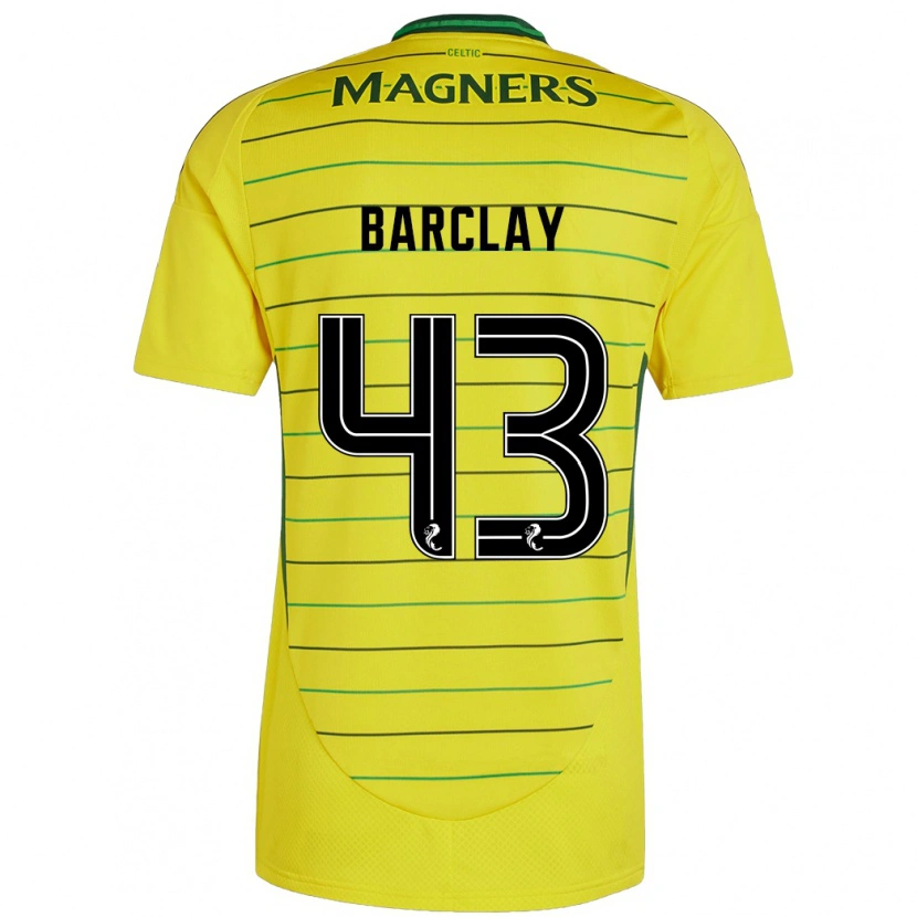 Danxen Mann Lucy Barclay #43 Gul Bortetrøye Drakt Trøye 2024/25 Skjorter T-Skjorte