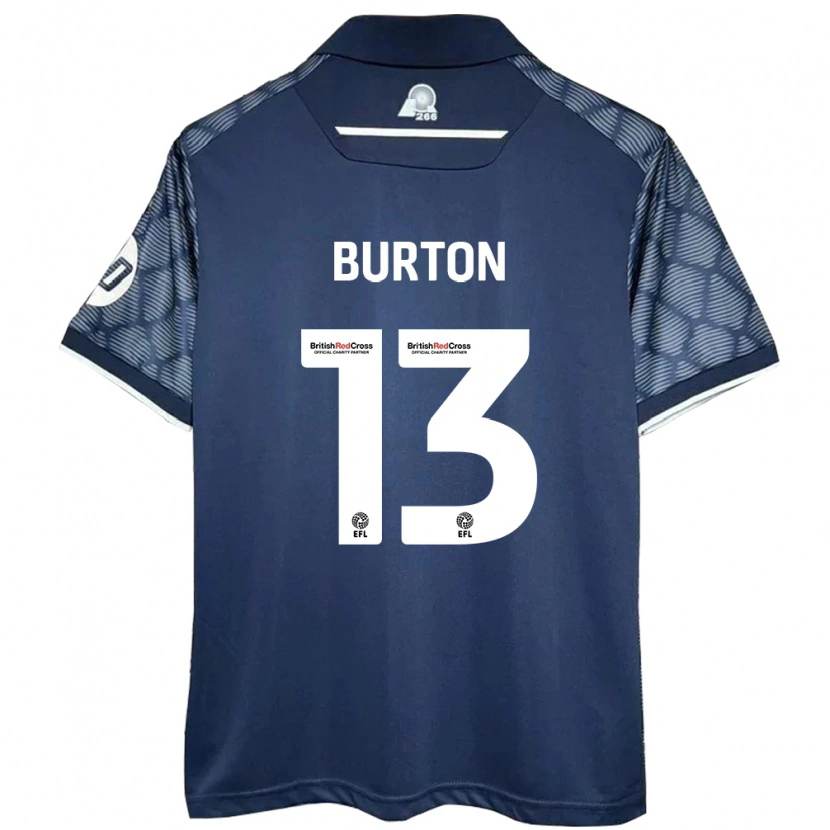 Danxen Mann Callum Burton #13 Svart Bortetrøye Drakt Trøye 2024/25 Skjorter T-Skjorte