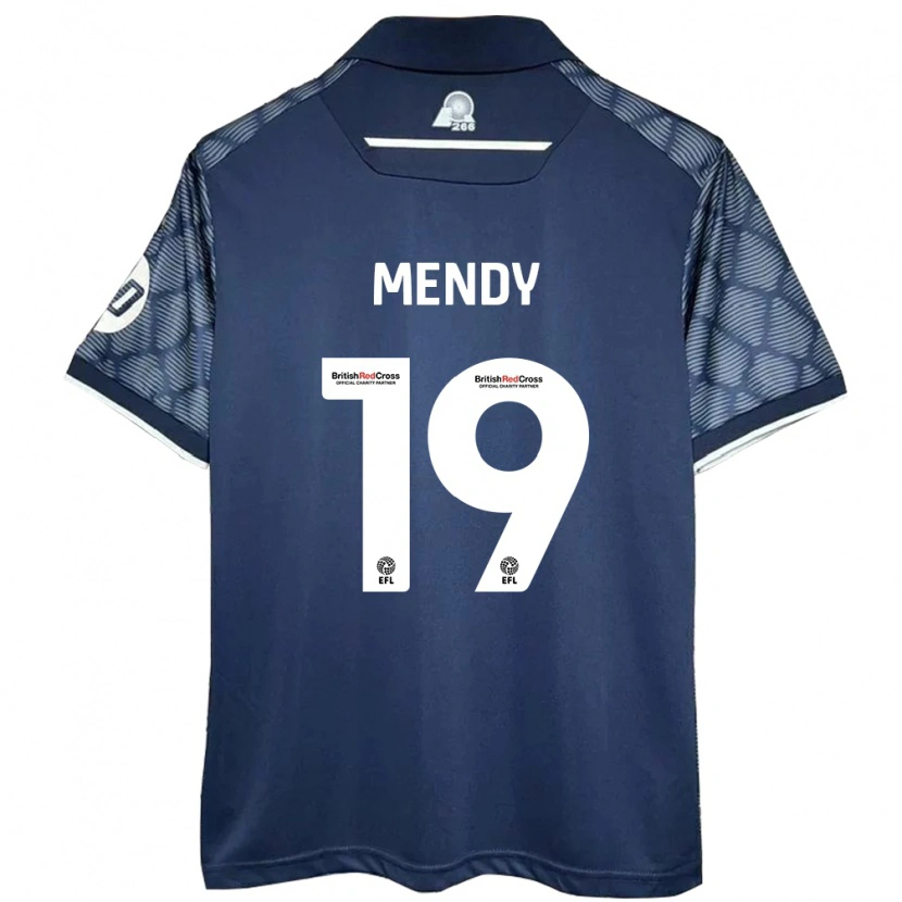 Danxen Mann Jacob Mendy #19 Svart Bortetrøye Drakt Trøye 2024/25 Skjorter T-Skjorte