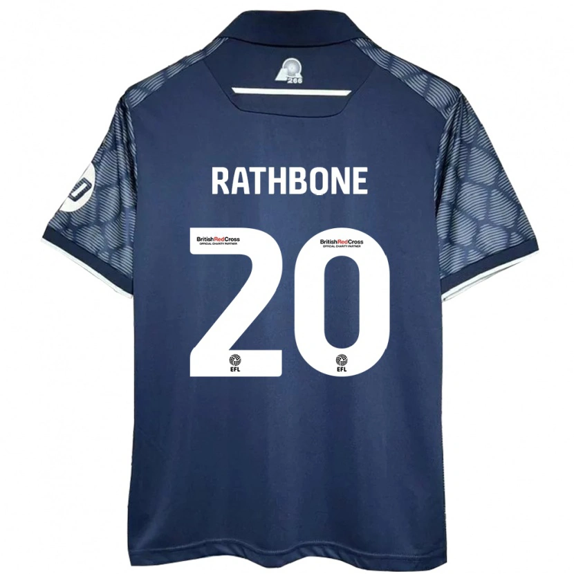 Danxen Mann Ollie Rathbone #20 Svart Bortetrøye Drakt Trøye 2024/25 Skjorter T-Skjorte