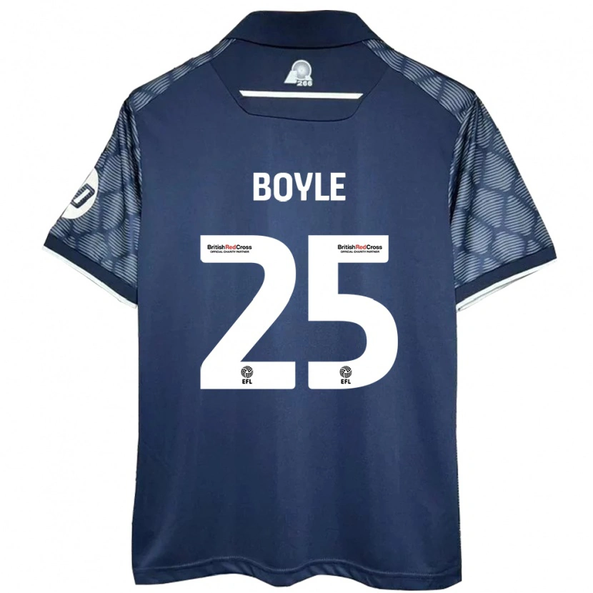 Danxen Mann Will Boyle #25 Svart Bortetrøye Drakt Trøye 2024/25 Skjorter T-Skjorte