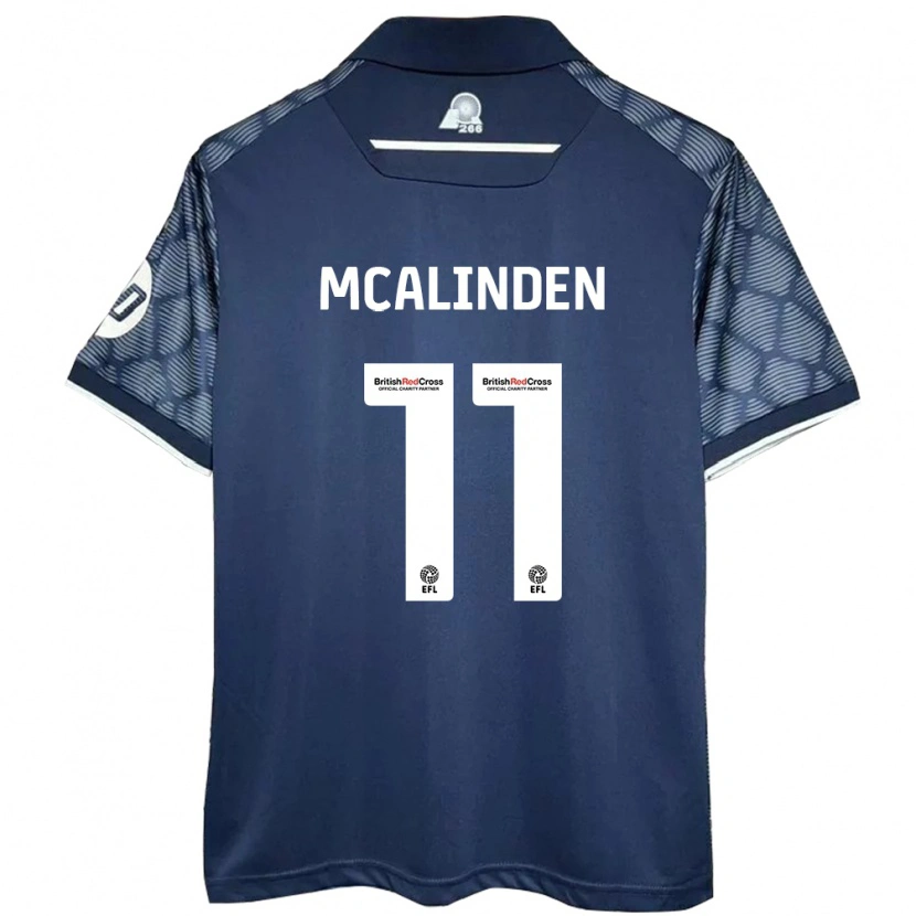 Danxen Mann Liam Mcalinden #11 Svart Bortetrøye Drakt Trøye 2024/25 Skjorter T-Skjorte