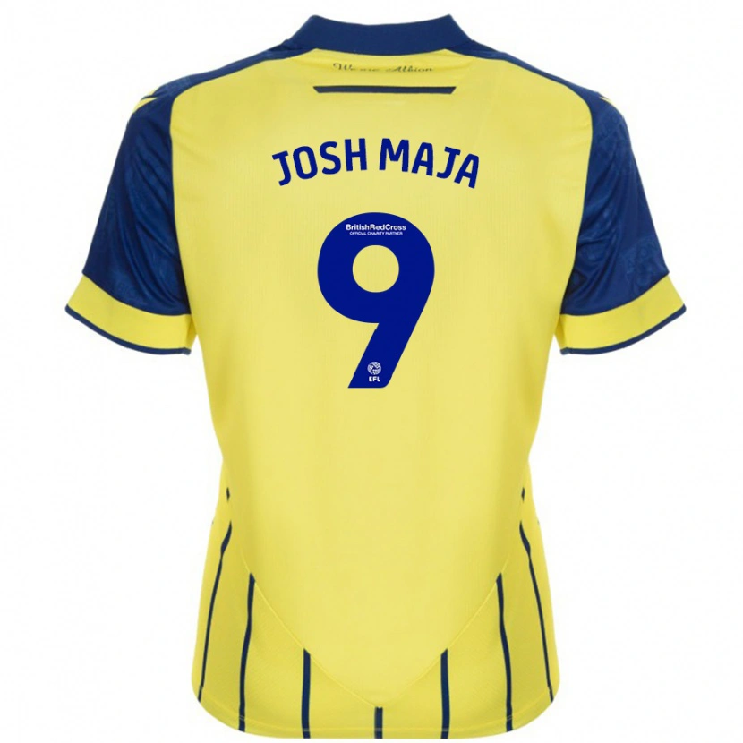 Danxen Mann Josh Maja #9 Gul Blå Bortetrøye Drakt Trøye 2024/25 Skjorter T-Skjorte