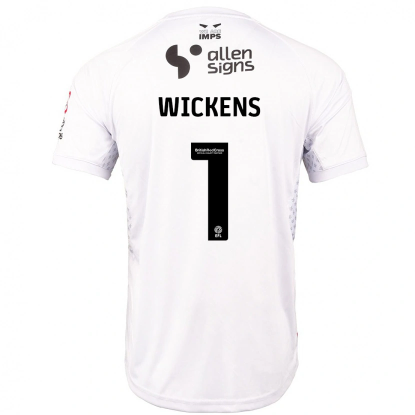 Danxen Mann George Wickens #1 Rød Hvit Bortetrøye Drakt Trøye 2024/25 Skjorter T-Skjorte