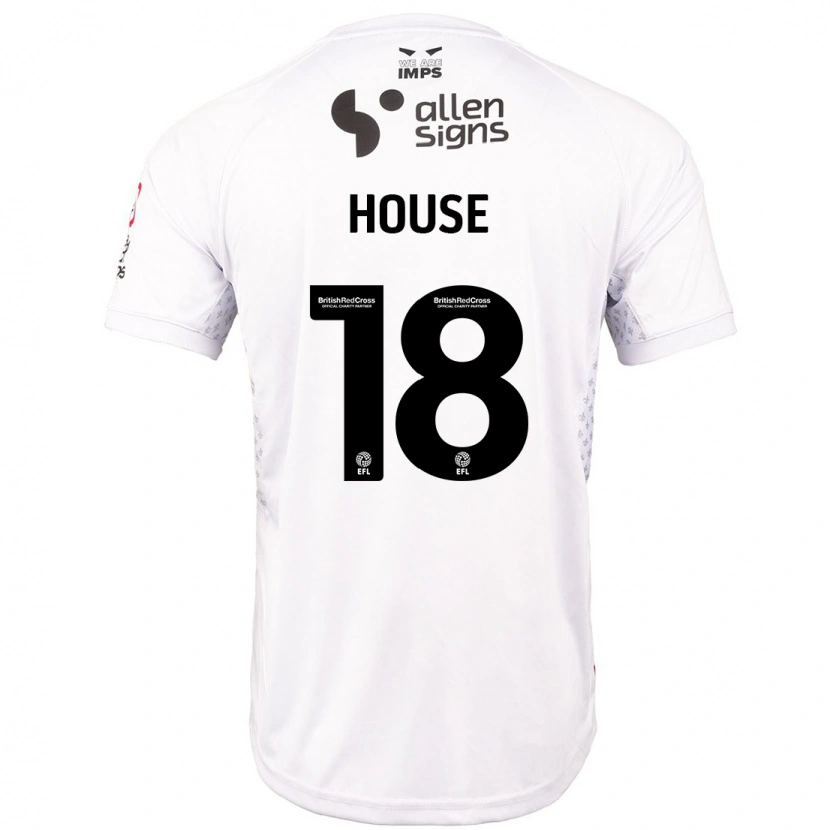 Danxen Mann Ben House #18 Rød Hvit Bortetrøye Drakt Trøye 2024/25 Skjorter T-Skjorte