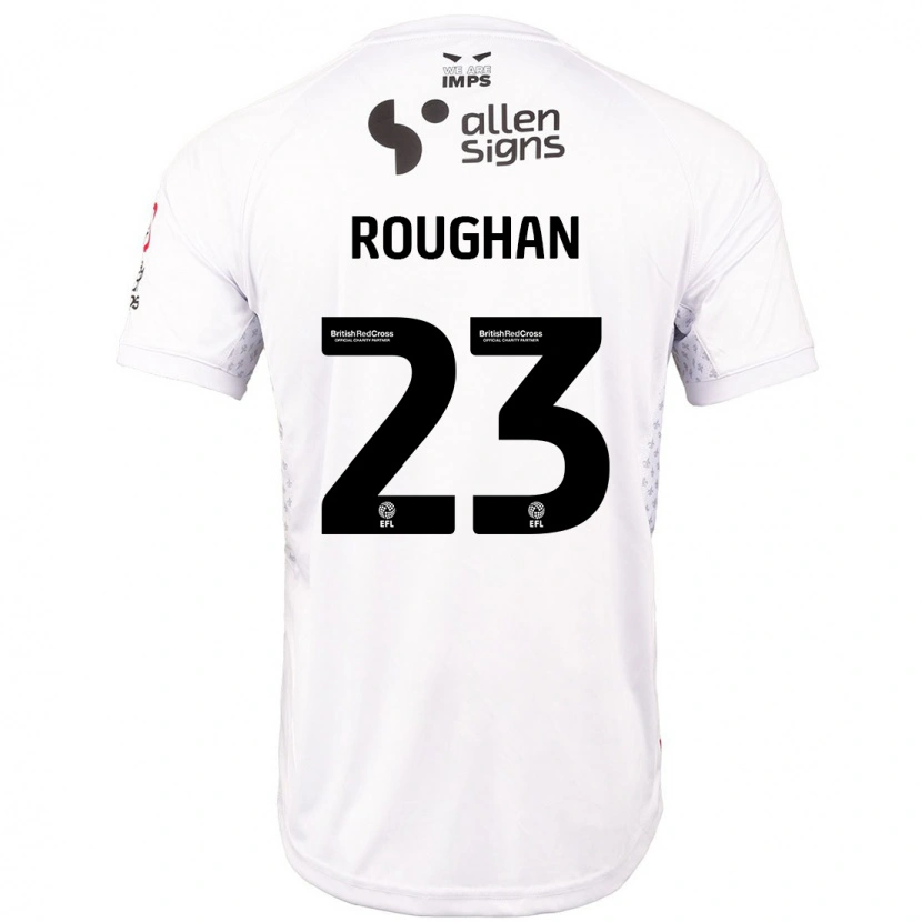 Danxen Mann Sean Roughan #23 Rød Hvit Bortetrøye Drakt Trøye 2024/25 Skjorter T-Skjorte