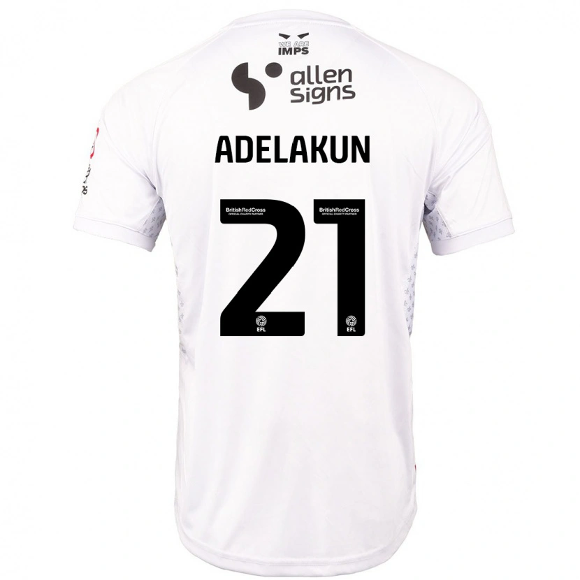 Danxen Mann Hakeeb Adelakun #21 Rød Hvit Bortetrøye Drakt Trøye 2024/25 Skjorter T-Skjorte