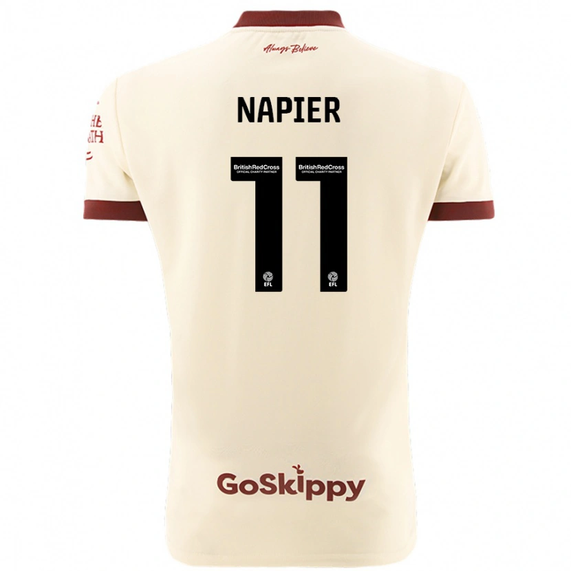 Danxen Mann Jamie-Lee Napier #11 Kremhvit Bortetrøye Drakt Trøye 2024/25 Skjorter T-Skjorte