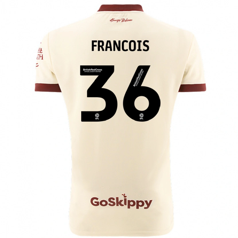 Danxen Mann Marlee Francois #36 Kremhvit Bortetrøye Drakt Trøye 2024/25 Skjorter T-Skjorte