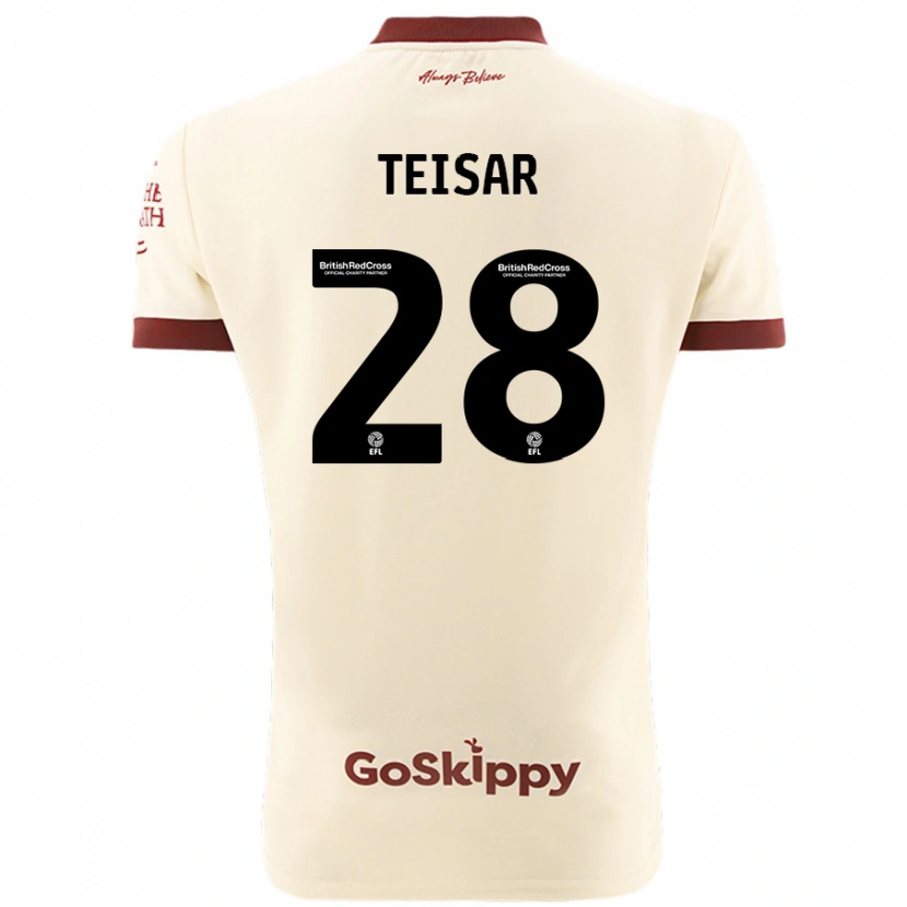 Danxen Mann Tianna Teisar #28 Kremhvit Bortetrøye Drakt Trøye 2024/25 Skjorter T-Skjorte