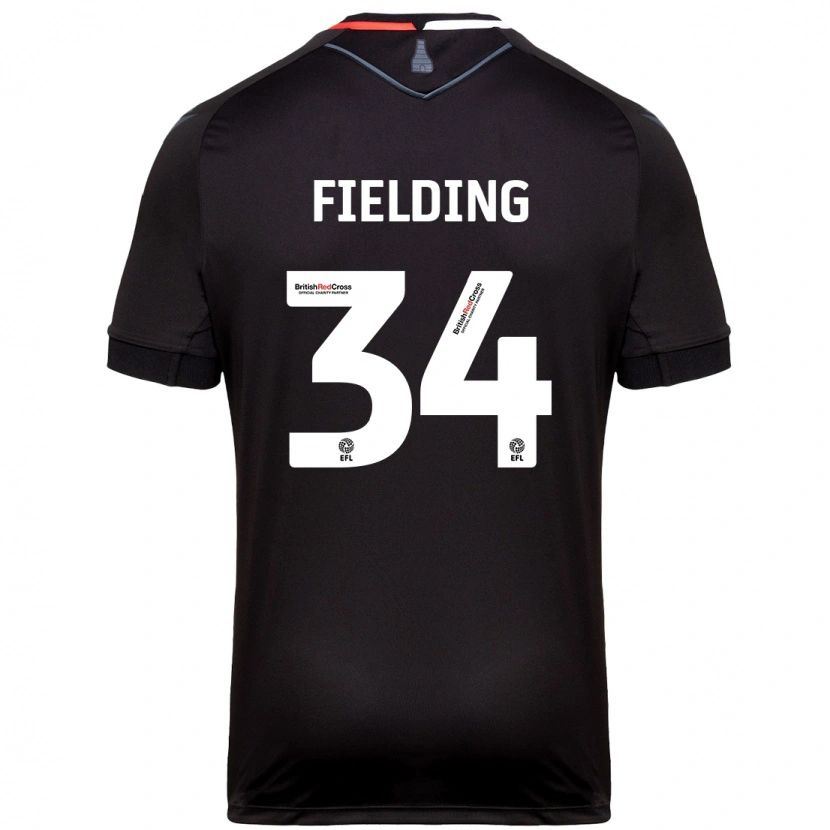 Danxen Mann Frank Fielding #34 Svart Bortetrøye Drakt Trøye 2024/25 Skjorter T-Skjorte