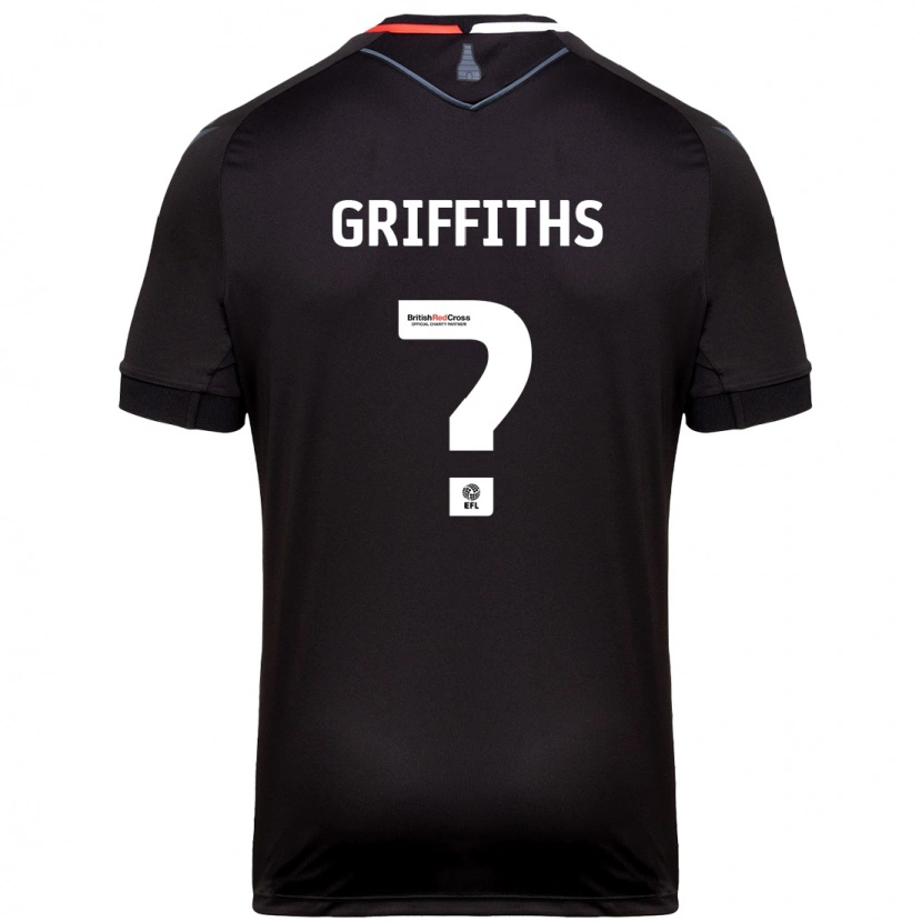 Danxen Mann Jack Griffiths #0 Svart Bortetrøye Drakt Trøye 2024/25 Skjorter T-Skjorte