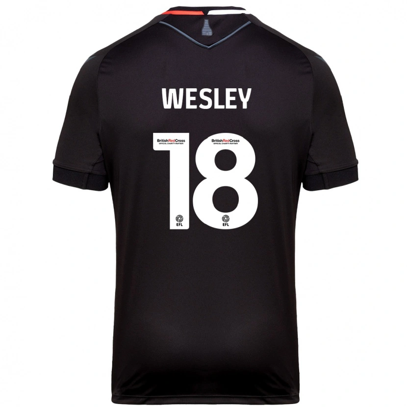Danxen Mann Wesley Moraes #18 Svart Bortetrøye Drakt Trøye 2024/25 Skjorter T-Skjorte