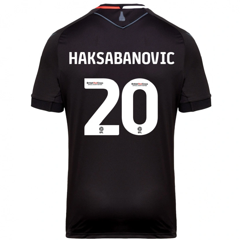 Danxen Mann Sead Hakšabanović #20 Svart Bortetrøye Drakt Trøye 2024/25 Skjorter T-Skjorte
